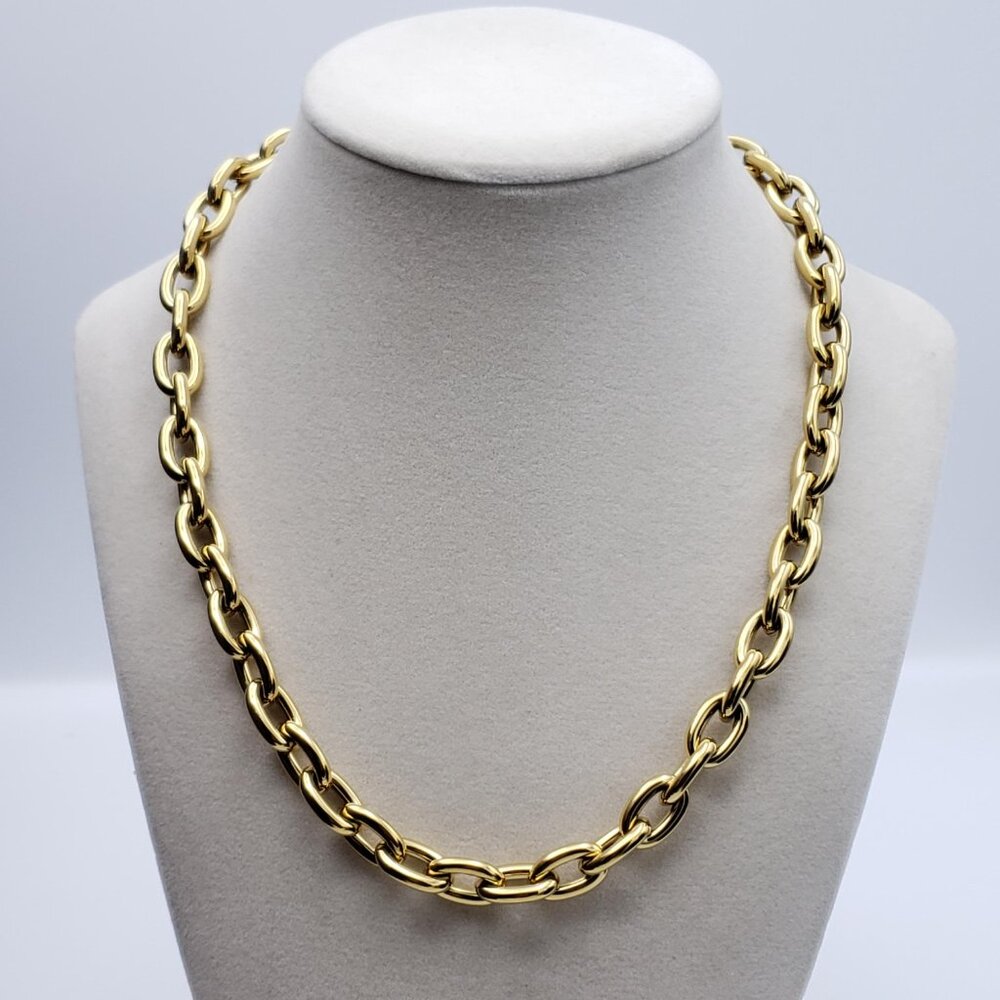 Authentic Louis Vuitton Gold Padlock w/Unbranded Stainless Steel Chain Necklace - Picture 12 of 14